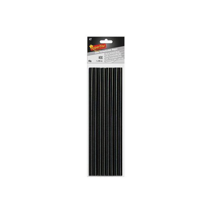 Cola Termofusible En Barra Supertite 7X200 Mm. Blister De 8 Negra 12 unidades
