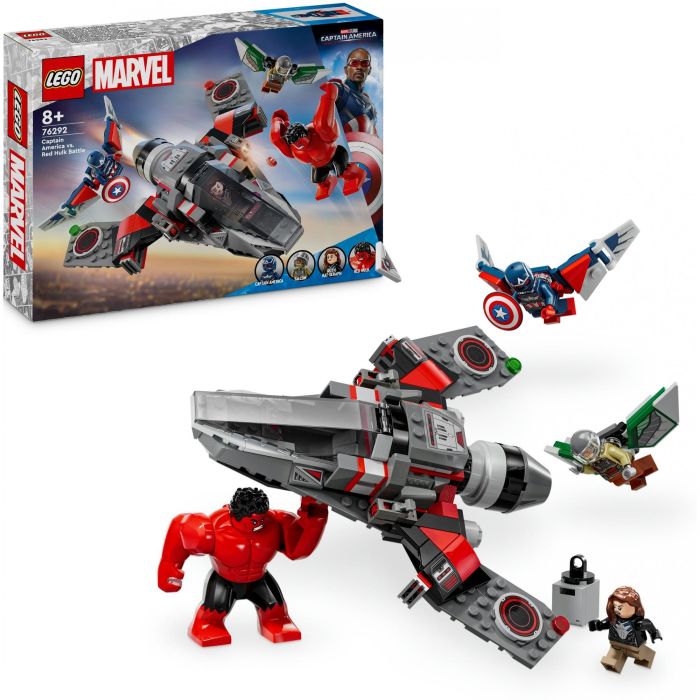 LEGO 76292 Marvel Capitán América vs Hulk Rojo Avión de Combate para Construir 13