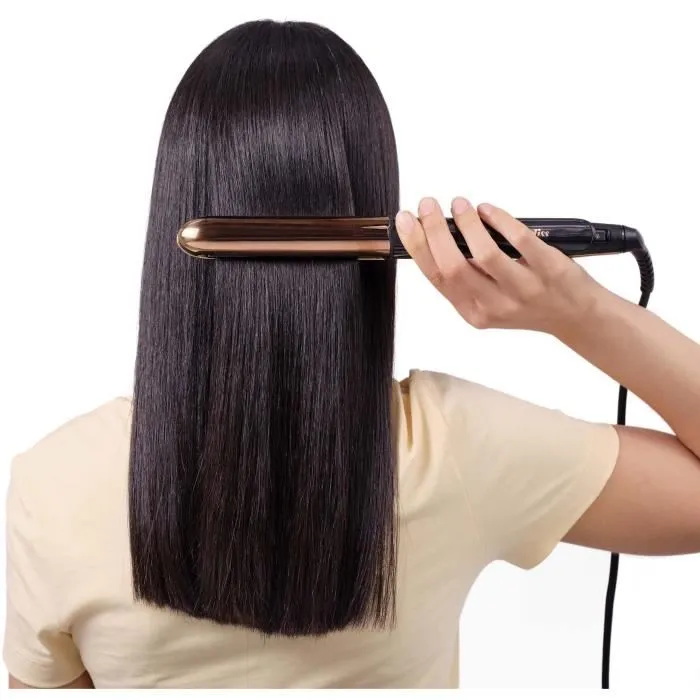 BaByliss ST482E Plancha para el Pelo con Brillo y Rizos, 5 Temperaturas hasta 235°C, Planchas de 28mm en Titanio Real 5