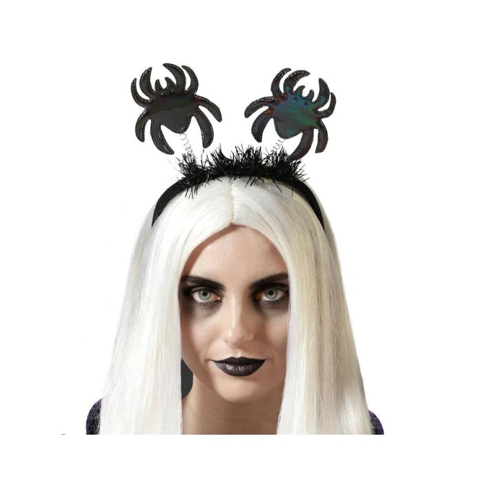 Diadema Arañas Halloween Negro Mujer Adulto