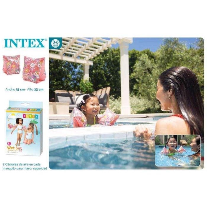 Intex Brazalete hinchable infantil Sweet Blossom, flotador para brazo 23x15cm, fabricado en PVC, recomendado para niños de 3 a 6 años 1 Intex Brazalete hinchable infantil Sweet Blossom, flotador para brazo 23x15cm, fabricado en PVC, recomendado para niños de 3 a 6 años 1