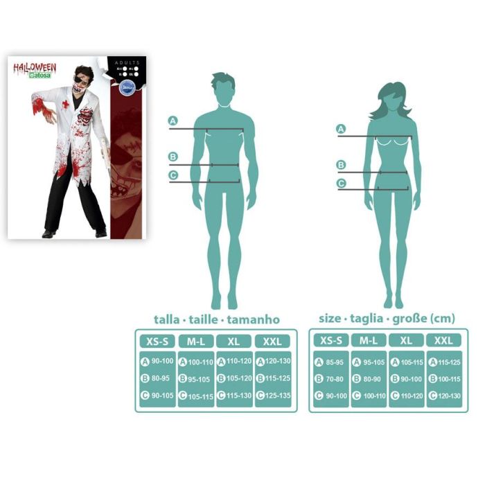 Disfraz Doctor Sangriento Hombre Adulto Zombie XL 1 Disfraz Doctor Sangriento Hombre Adulto Zombie XL 1