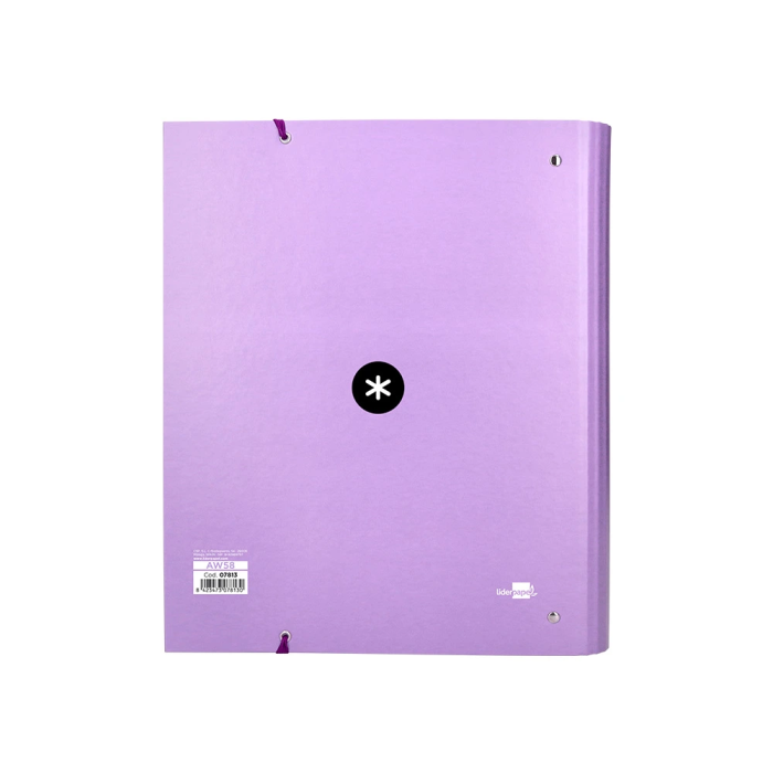 Antartik Carpeta con Recambio A4 Cuadro 5mm Forrada 4 Anillas 40mm Redondas con Solapa Color Lavanda 3 Antartik Carpeta con Recambio A4 Cuadro 5mm Forrada 4 Anillas 40mm Redondas con Solapa Color Lavanda 3