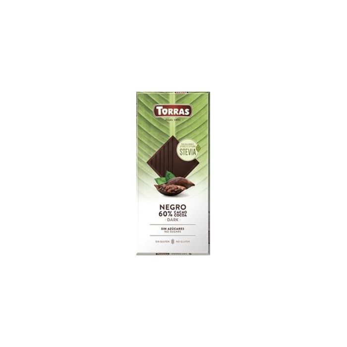 Chocolate Cacao 60% Stevia 100Gr