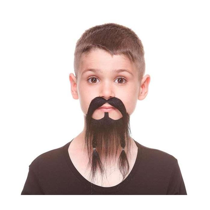 My Other Me Bigote y Barba Infantil Multicolor Talla Única para Niños +5 Años