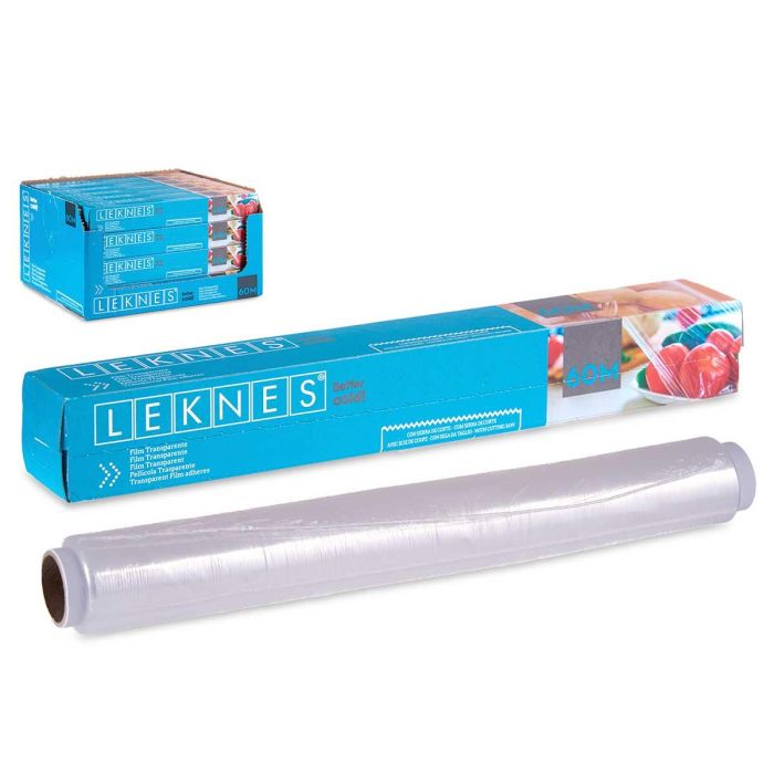 Rollo Film Cocina Leknes 60 m, 3.6x3.6x30.7 cm, Transparente (24 Unidades) Rollo Film Cocina Leknes 60 m, 3.6x3.6x30.7 cm, Transparente (24 Unidades)