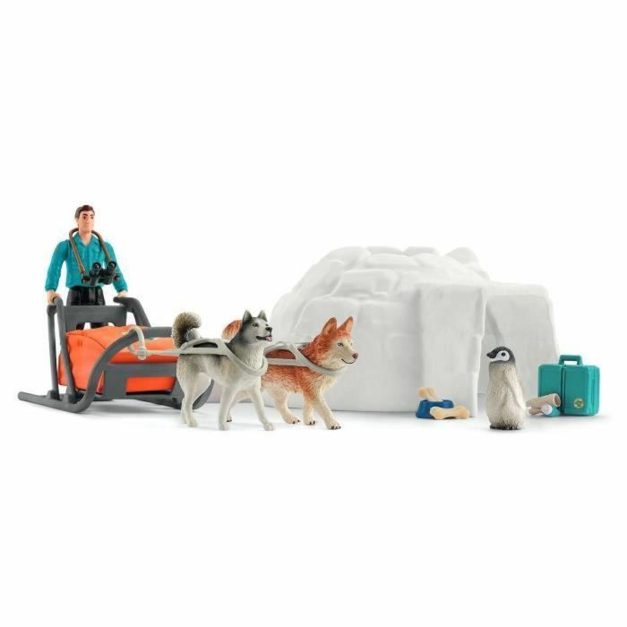 Schleich 42558 Set Expedición Antártica Wild Life: Guardián Tom, 2 Huskies, Pingüino Emperador Joven e Igloo con Tobogán, Niños +3 años 5 Schleich 42558 Set Expedición Antártica Wild Life: Guardián Tom, 2 Huskies, Pingüino Emperador Joven e Igloo con Tobogán, Niños +3 años 5