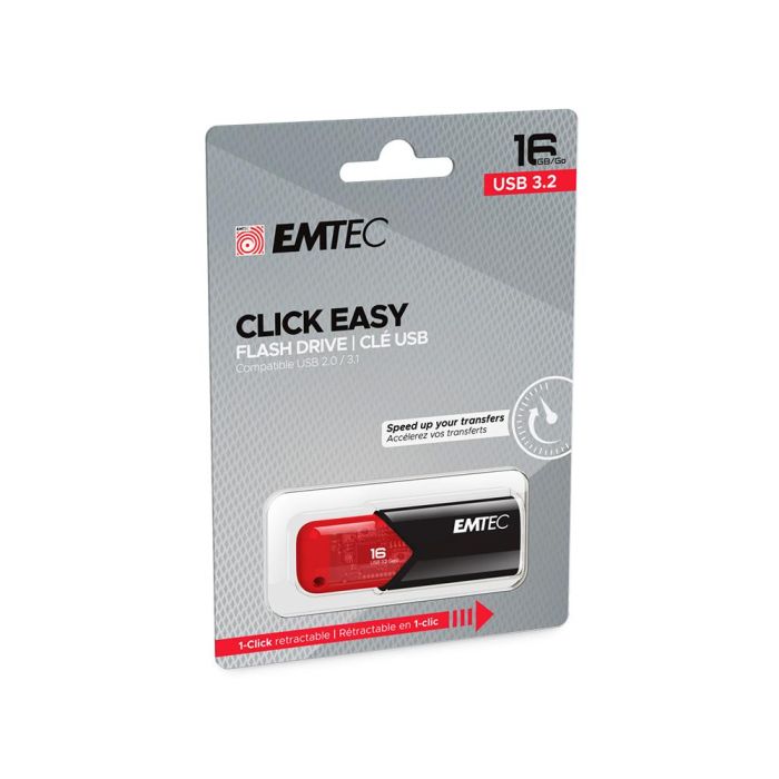 Memoria Emtec Usb 3.2 cLick Easy 16 grb Rojo 1