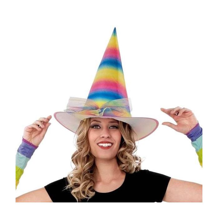 My Other Me Sombrero de bruja Rainbow 58 cm de Poliéster para Niños +3 Años 0 My Other Me Sombrero de bruja Rainbow 58 cm de Poliéster para Niños +3 Años 0