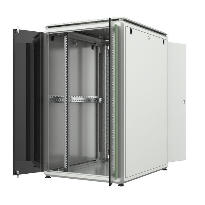 Lanview Rack Cabinet 19" 26U 800x1000mm para Centros de Datos con Puerta de Cristal Templado y Paneles Laterales Desmontables 1
