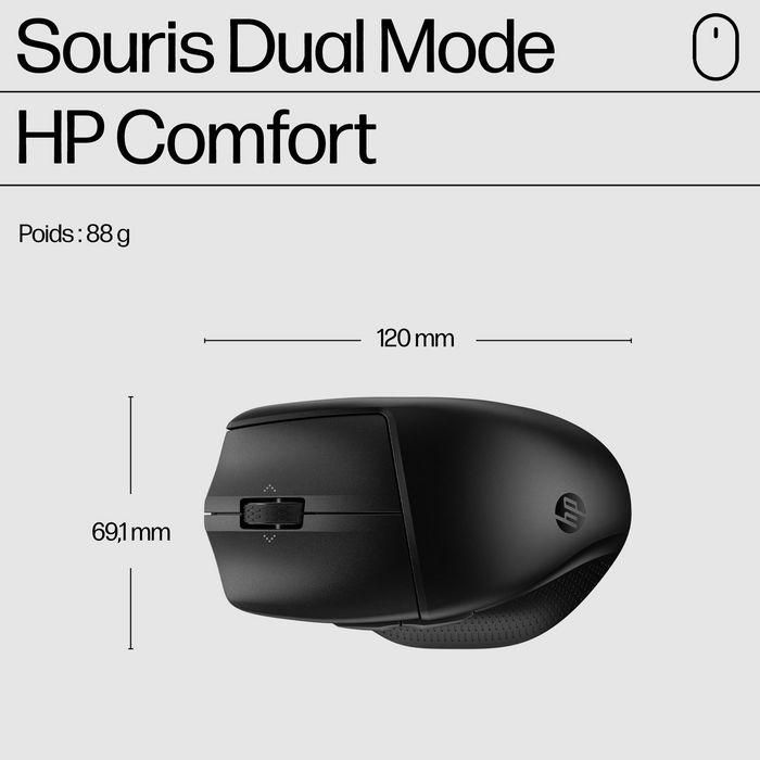 HP 685 Comfort Dual-Mode Mouse Programable, Rueda Inclinable 4D, Conexión Segura a 3 Dispositivos, Uso en Cualquier Superficie 3