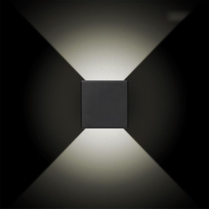 Edm Aplique LED cuadrado con 2 proyecciones 3W 237lm 4000K luz día IP54 11.5x11.5x5cm 2 Edm Aplique LED cuadrado con 2 proyecciones 3W 237lm 4000K luz día IP54 11.5x11.5x5cm 2