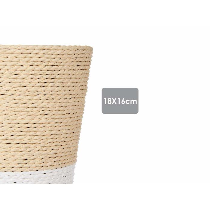 Ibergarden Macetero de Cuerda Blanco Natural 19.5 x 16.5 cm (24 Unidades) 2