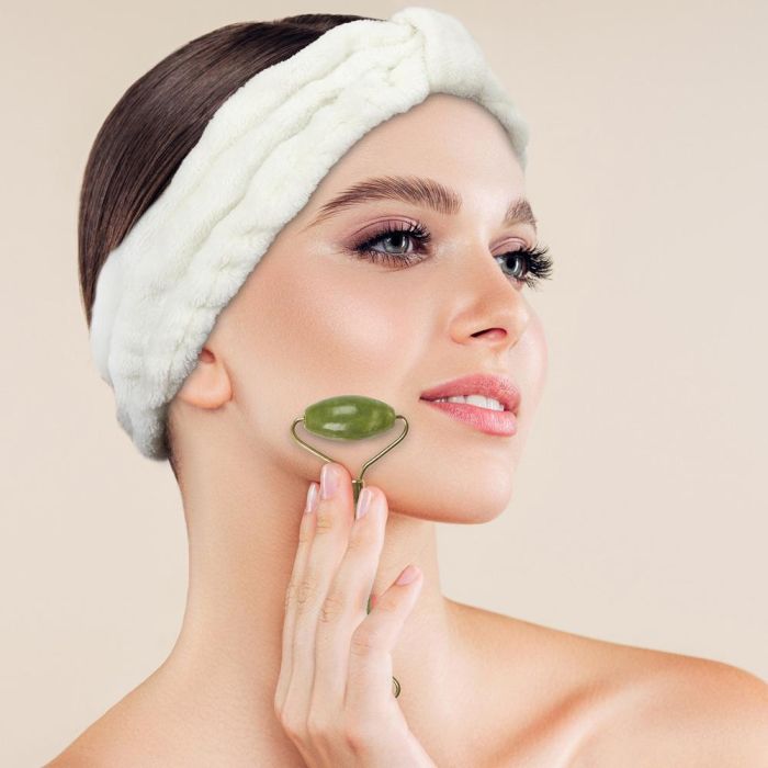 Cosmetic Club Masajeador Facial Jade Pour Elle con Banda para Maquillaje 4