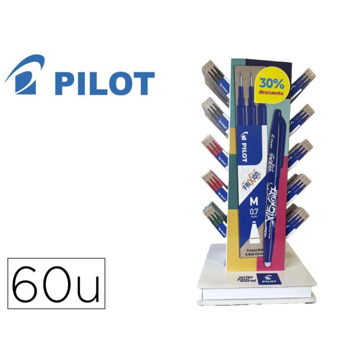 Pilot Recambio Bolígrafos Frixion Ball-Clicker Colores Surtidos Expositor Oferta 60 Ud