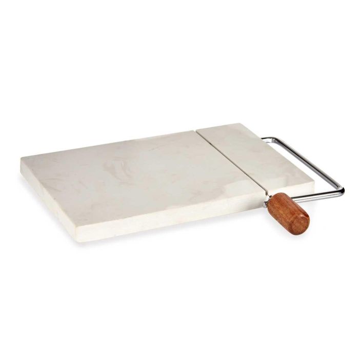 Tabla de cortar queso de mármol blanco Kinvara 21x2.5x24 cm, acacia y metal (8 Unidades) 1 Tabla de cortar queso de mármol blanco Kinvara 21x2.5x24 cm, acacia y metal (8 Unidades) 1