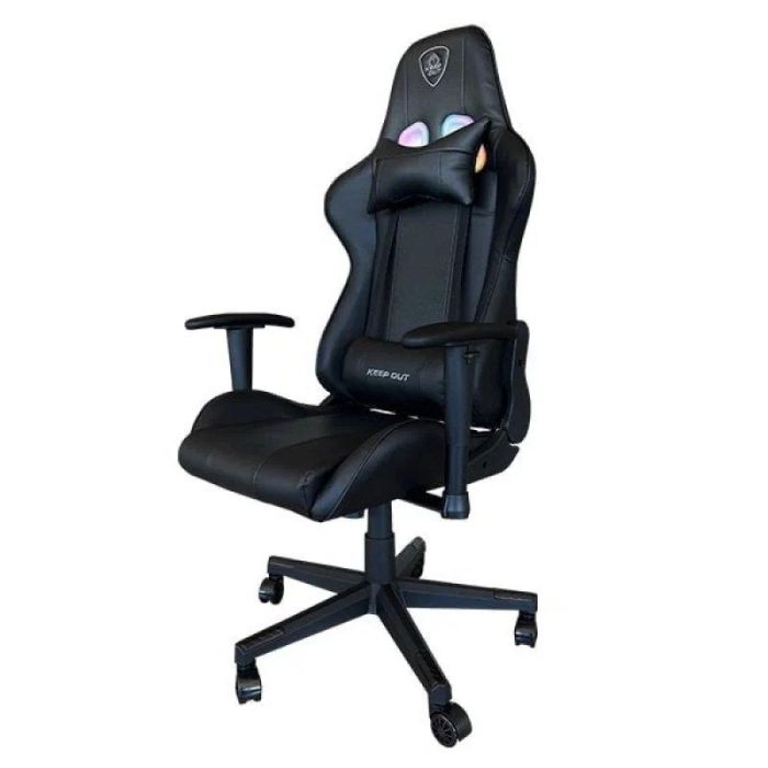 Keep Out Silla Gaming Racing Pro RGB Incluye Cojines Cervical y Lumbar
