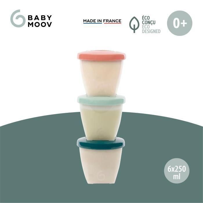 Babymoov Conservation Pots BioSourcés - Lote de 6x250ml 2