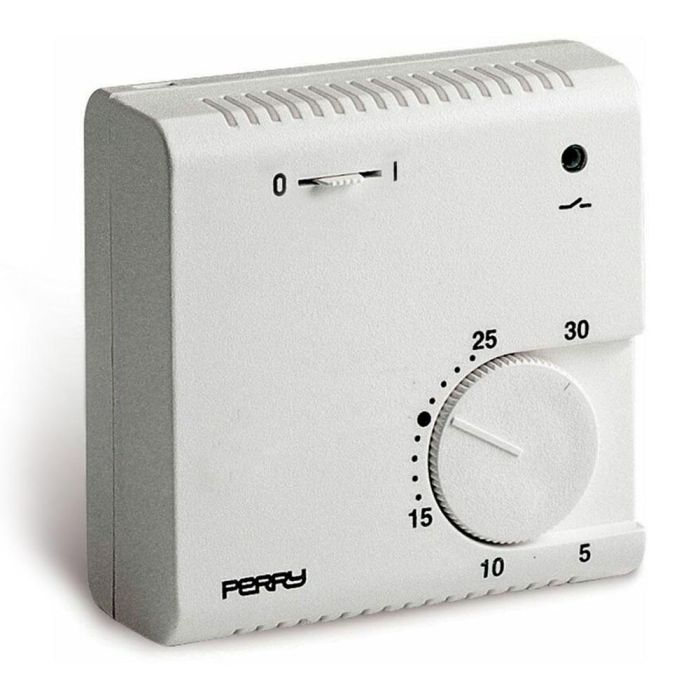 Perry Termostato Electrónico de Expansión de Gas, Serie TEG, con Luz Piloto y Selector On/Off, Blanco 0 Perry Termostato Electrónico de Expansión de Gas, Serie TEG, con Luz Piloto y Selector On/Off, Blanco 0