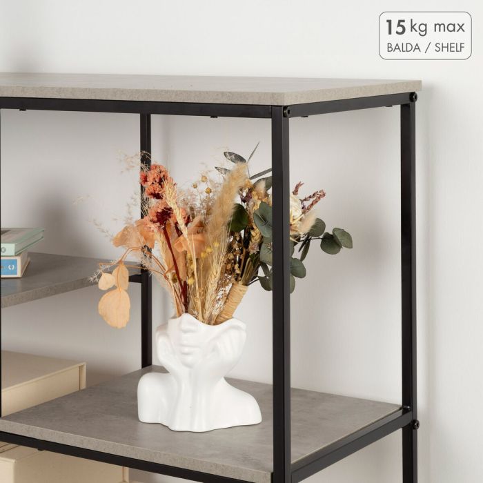 Estantería Max Home Hierro Madera MDF 5 Estantes 75 x 100 x 30 cm 4