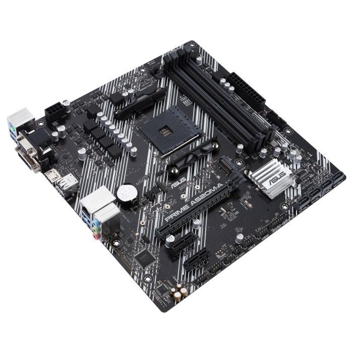 ASUS Placa Base PRIME A520M-A II/CSM, Socket AM4, Chipset AMD A520, Formato Micro ATX, Soporte para Procesadores AMD Ryzen 3 y 5, DDR4 2