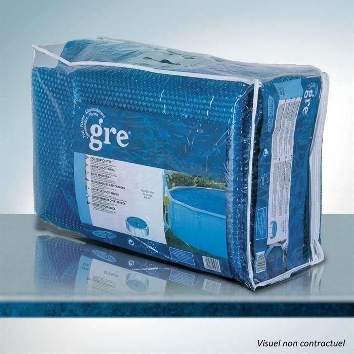 GRE Cubierta de Burbuja de Verano para Piscina - Aumenta y Mantiene Temperatura del Agua, Reduce Evaporación y Protege Suciedad - Azul
