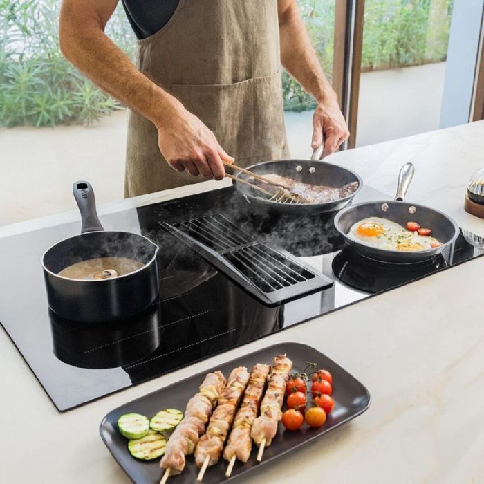 Placa de Inducción con Extractor integrado Cecotec Bolero Squad IH 4800 TotalFlex80 7400 W 9 Placa de Inducción con Extractor integrado Cecotec Bolero Squad IH 4800 TotalFlex80 7400 W 9