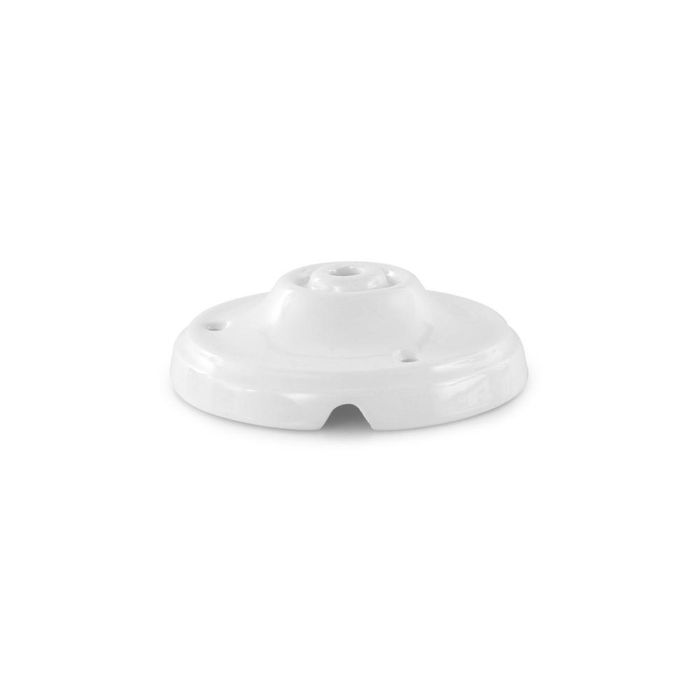 Edm Florón de porcelana serie vintage blanco Ø105mm incluye kit de montaje