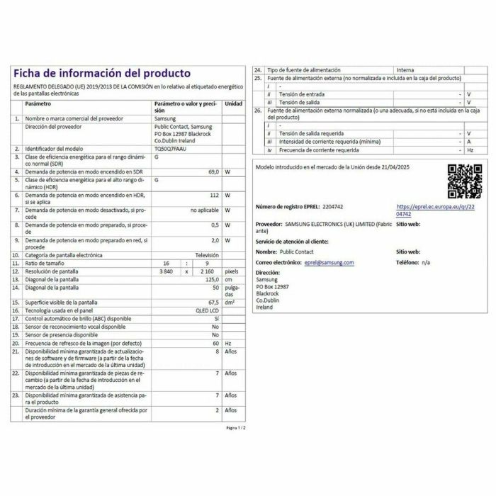 Smart TV Samsung TQ50Q7FAAUXX 50 50" 4K Ultra HD HDR QLED 10 Smart TV Samsung TQ50Q7FAAUXX 50 50" 4K Ultra HD HDR QLED 10