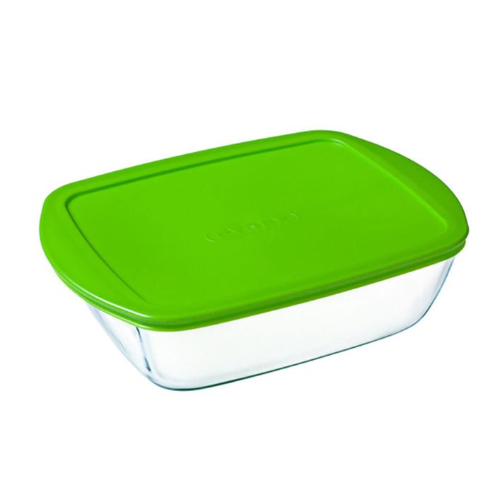 Fiambrera Rectangular con Tapa Pyrex Cook&store Px Verde 2,5 L 28 x 20 x 8 cm Vidrio Silicona (5 Unidades) 1 Fiambrera Rectangular con Tapa Pyrex Cook&store Px Verde 2,5 L 28 x 20 x 8 cm Vidrio Silicona (5 Unidades) 1