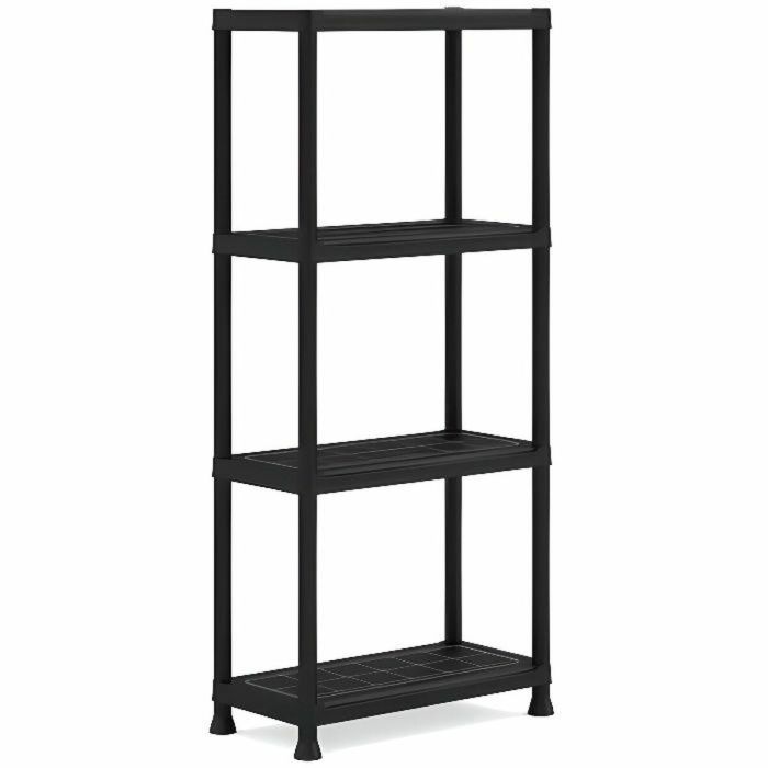KIS Estante Almacenamiento Modular 4 Baldas - Resistente Humedad - 20kg/Balda - Montaje Pared - Fácil sin Herramientas - 60x30x135cm