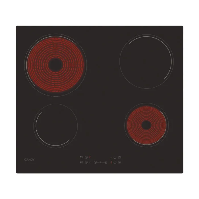Candy CH64CCB Placa Vitrocerámica - 4 Zonas - 6500 W - Negro - 56 x 49 cm 2