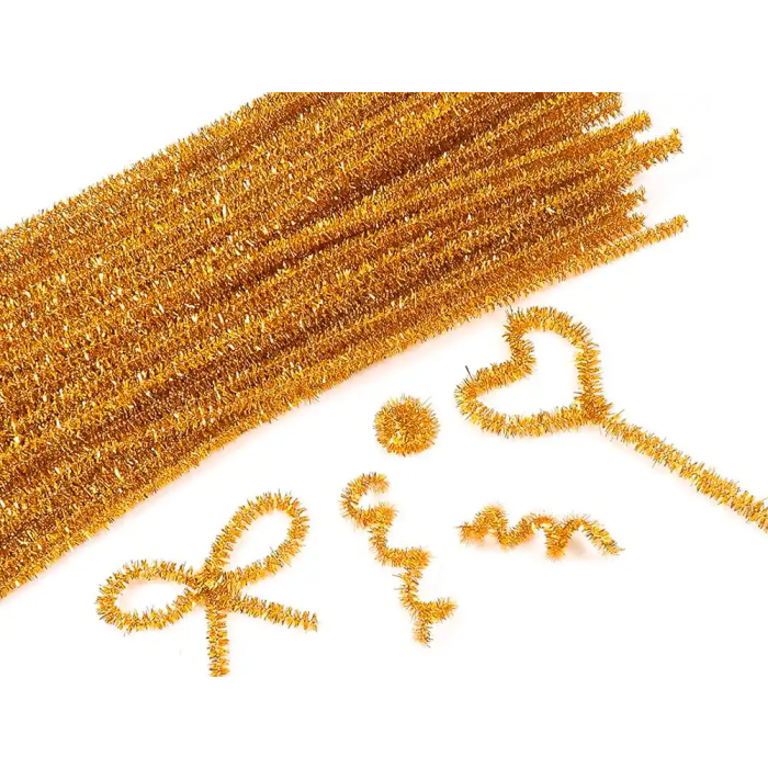 Liderpapel Limpiapipas Chenilla 30 cm Color Oro, Bolsa 100 Unidades para Manualidades y Decoración 4 Liderpapel Limpiapipas Chenilla 30 cm Color Oro, Bolsa 100 Unidades para Manualidades y Decoración 4