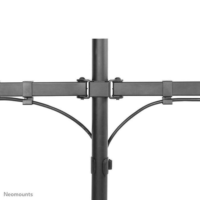 Neomounts Full Motion Dual Desk Mount (Clamp & Grommet) For Two 10-32" Monitor Screens, Height Adjustable - Black 6 Neomounts Full Motion Dual Desk Mount (Clamp & Grommet) For Two 10-32" Monitor Screens, Height Adjustable - Black 6