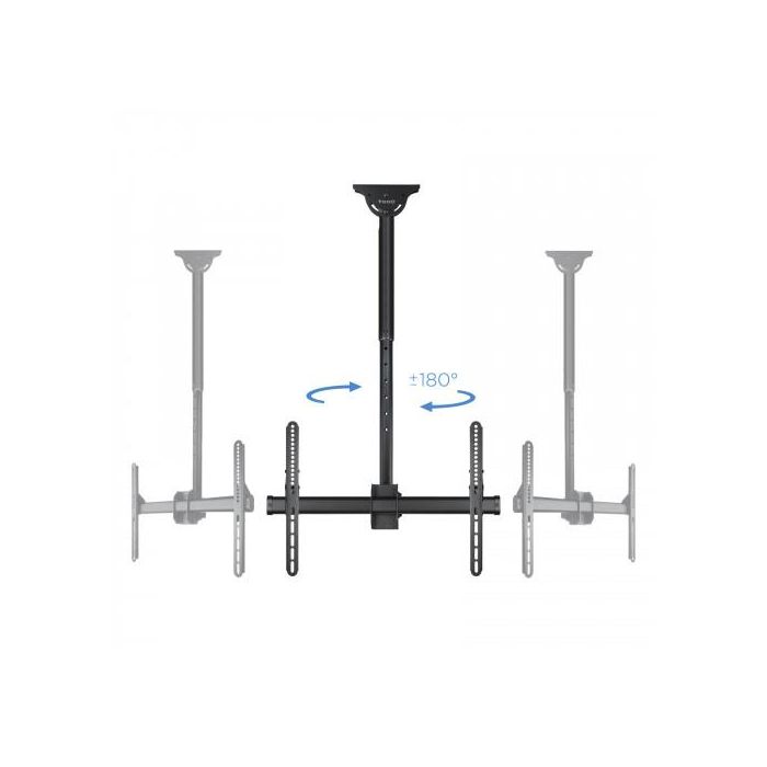 Tooq Soporte de Techo para TV LPCE1170TSLI para Pantallas de 37 a 70 Pulgadas, Carga 50 kg, VESA 600x400, Inclinación y Rotación Ajustables