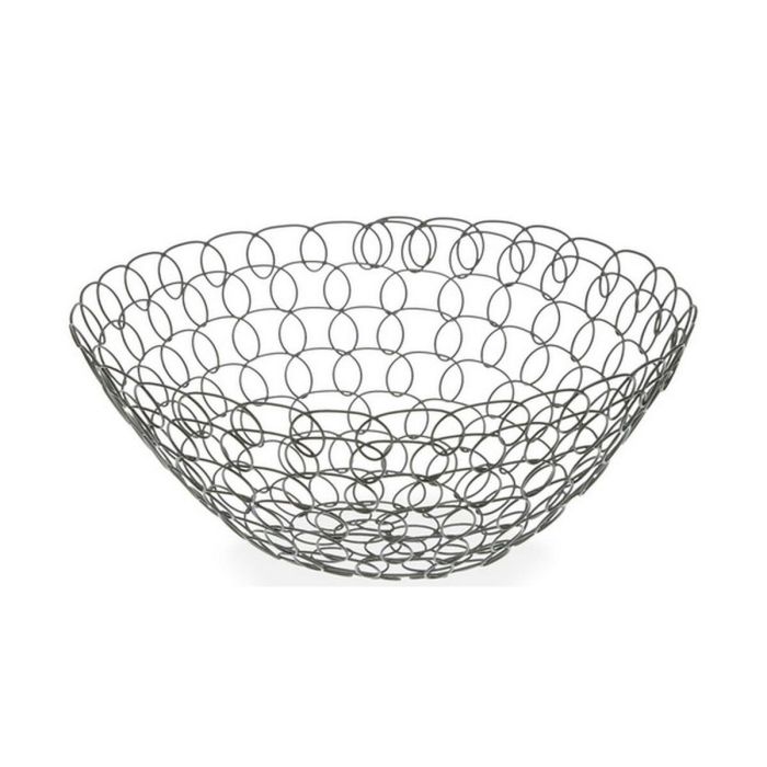 Frutero Versa Gris Metal Acero 28 x 12 x 28 cm 1 L