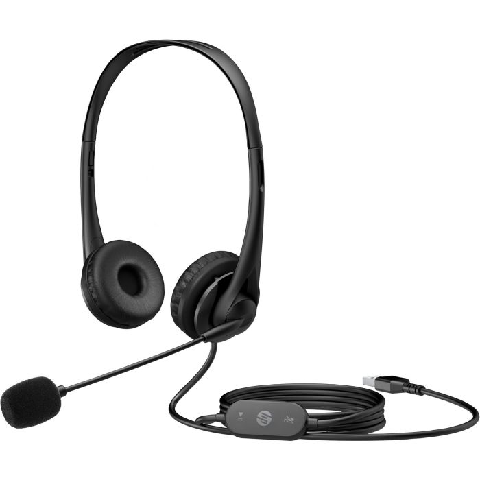 HP Auriculares estéreo USB G2, con Diadema Supraaural, Micrófono Boom, Alámbrico, Negro, para Oficina/Centro de Llamadas 2 HP Auriculares estéreo USB G2, con Diadema Supraaural, Micrófono Boom, Alámbrico, Negro, para Oficina/Centro de Llamadas 2