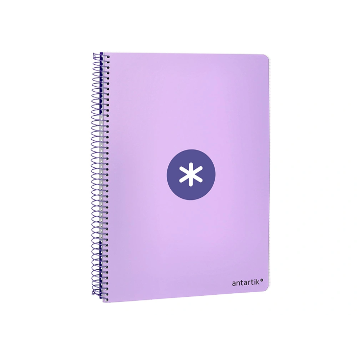 Antartik Cuaderno Espiral A4 Micro Tapa Dura 80h 100 gr Cuadro 5 mm Color Lavanda 3