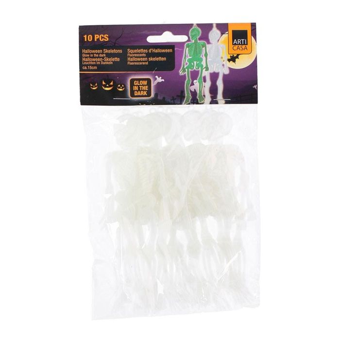 Articasa Esqueletos Halloween 10 Piezas 15cm Brillan en la Oscuridad 1 Articasa Esqueletos Halloween 10 Piezas 15cm Brillan en la Oscuridad 1