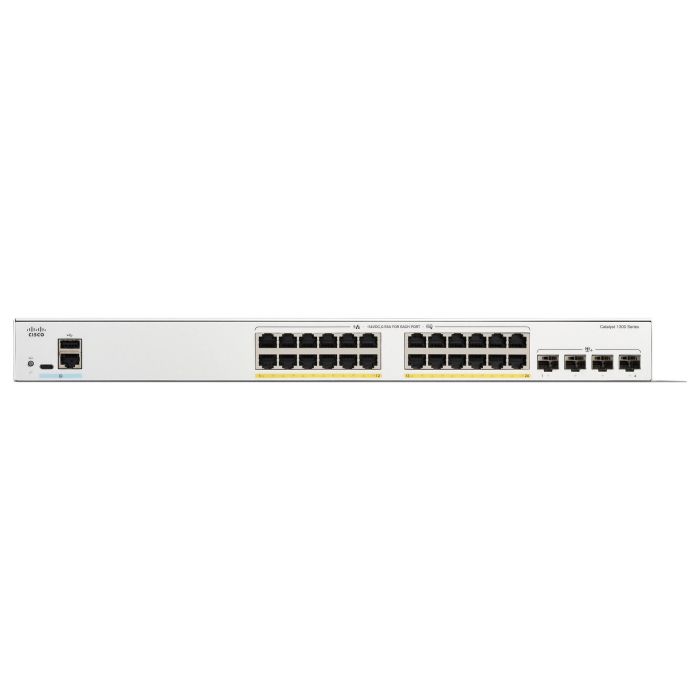 Cisco Catalyst 1300-24P-4X M RM Poe+ Switch Gestionado L2/L3 24 Puertos Gigabit Ethernet con 4 Puertos SFP+ PoE Montaje en Rack 1