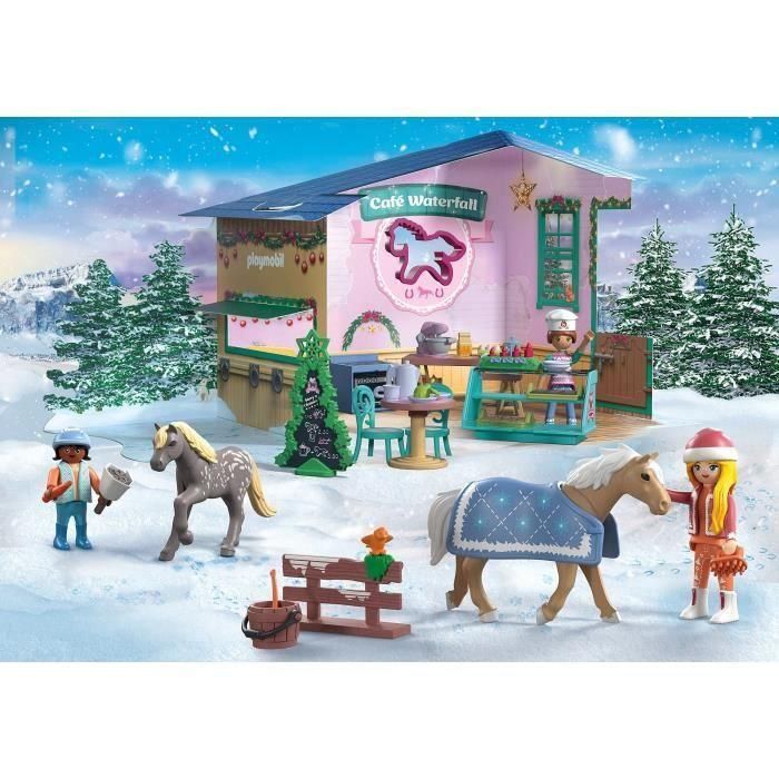 Playmobil PL71952 Calendario de Adviento navideño Caballos de la Cascada, 81 piezas, para niños de 4+ años 1