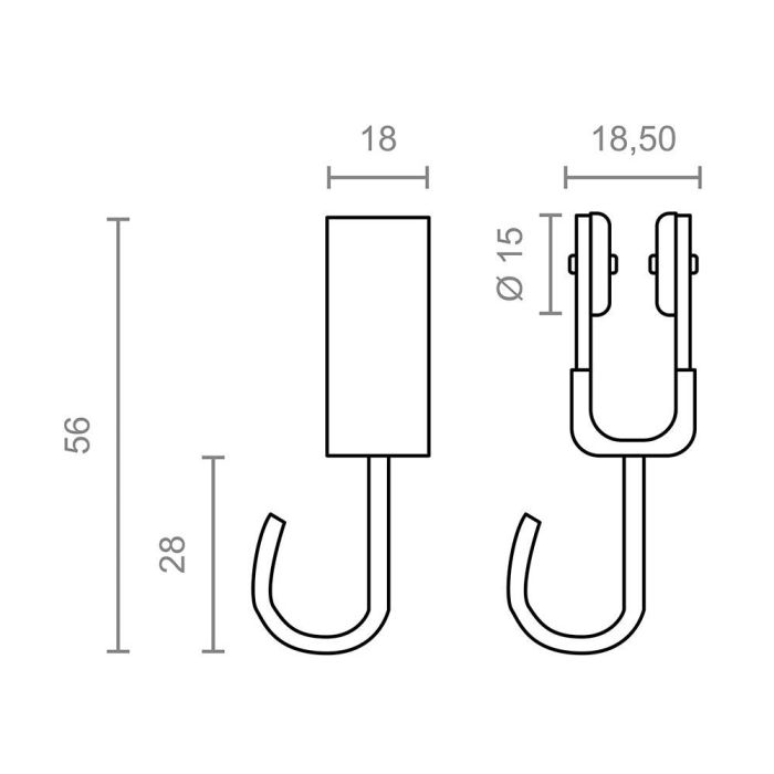 Blister de 2 poleas riel cortina interior tld18 92577 micel 2