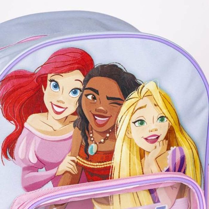 Mochila Escolar Disney Princess Azul 8