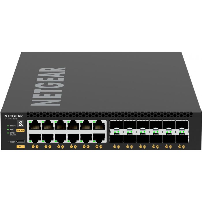 NETGEAR Switch M4350-12X12F Gestionado L3 24 Puertos (12x 10G / 12x SFP+) 1U Montaje en Rack 0 NETGEAR Switch M4350-12X12F Gestionado L3 24 Puertos (12x 10G / 12x SFP+) 1U Montaje en Rack 0