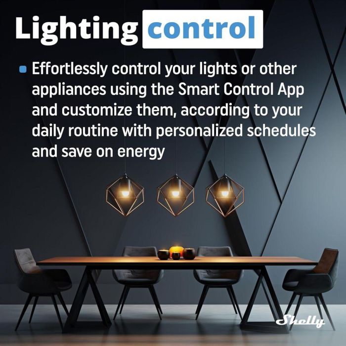 Shelly 1 Mini Gen. 3 WLAN BT Relais 8A 1 Kanal Unterputz Interruptor Inteligente 8