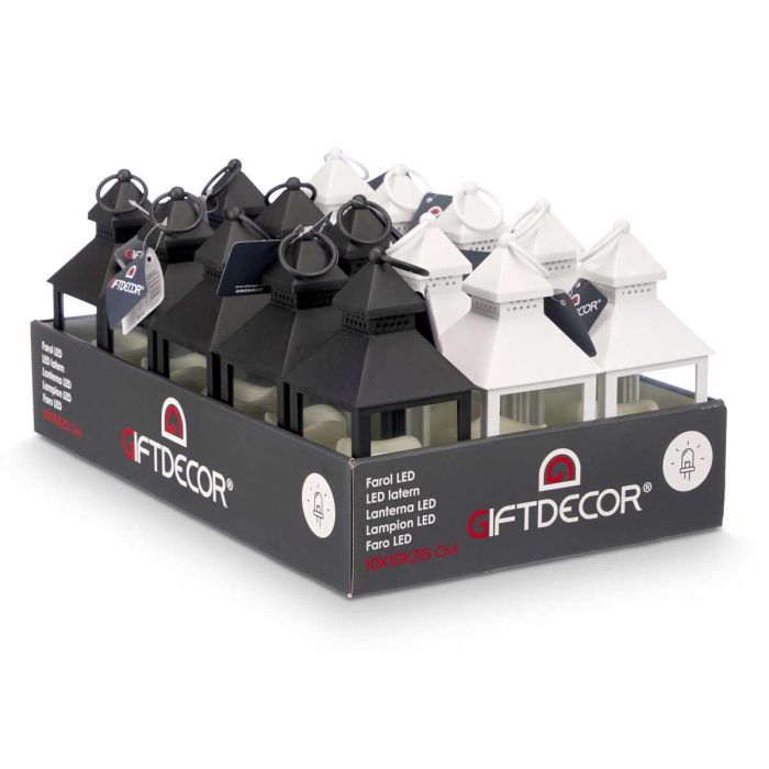 Farol Vela Led Plastico Peq Surtidos Col Giftdecor 10x27x10cm (Set de 15) 2