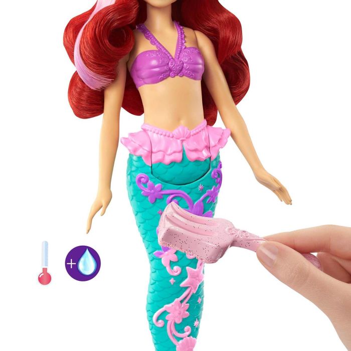 Muñeca Ariel Cambia De Color Hlw00 Disney Princess 4