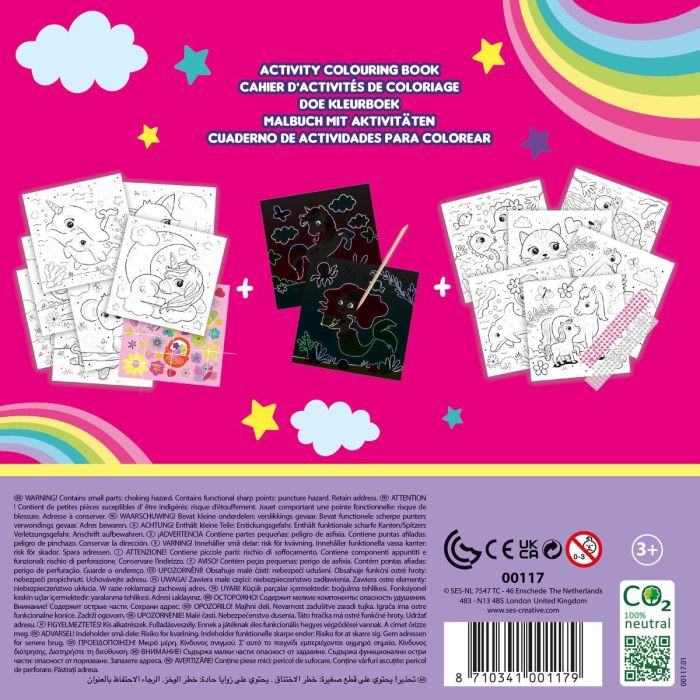 Dibujos para pintar SES Creative Activity Colouring Book Set de pegatinas Cuaderno 3 en 1 1 Dibujos para pintar SES Creative Activity Colouring Book Set de pegatinas Cuaderno 3 en 1 1