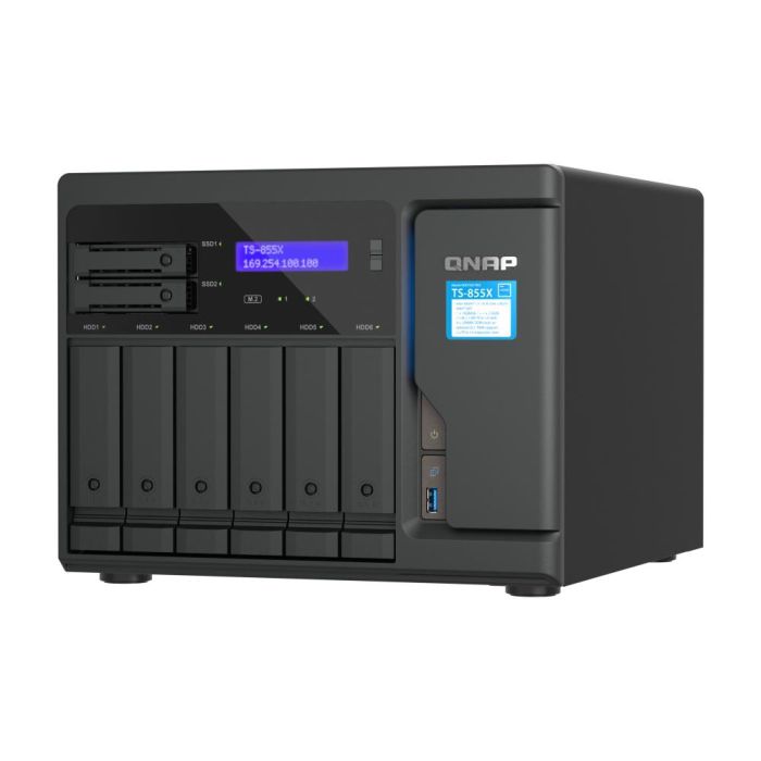 QNAP TS-855X-8G 8 Bay Tower NAS Intel Atom C5125 8GB DDR4 2.8GHz 8-Core 2