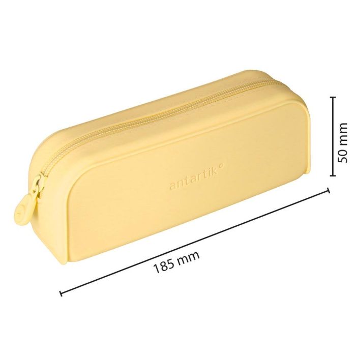 Estuche Portatodo Antartik Prisma Silicona Soft Rectangular 185x50x75 mm Amarillo 1